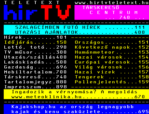 HírTV TELETEXT